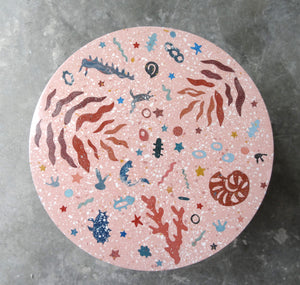 Pink Ocean Terrazzo Side Table