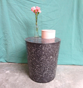 Black Terrazzo Side Table