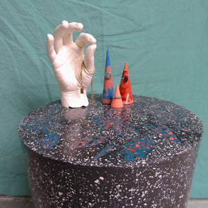 Black Terrazzo Side Table