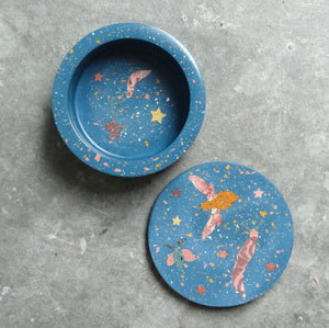 Blue Bugs And Stars Terrazzo Box