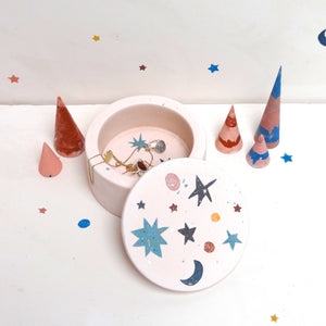 Cream White Starry Terrazzo Box