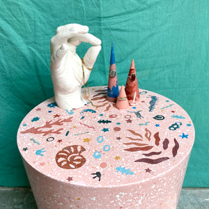 Pink Ocean Terrazzo Side Table