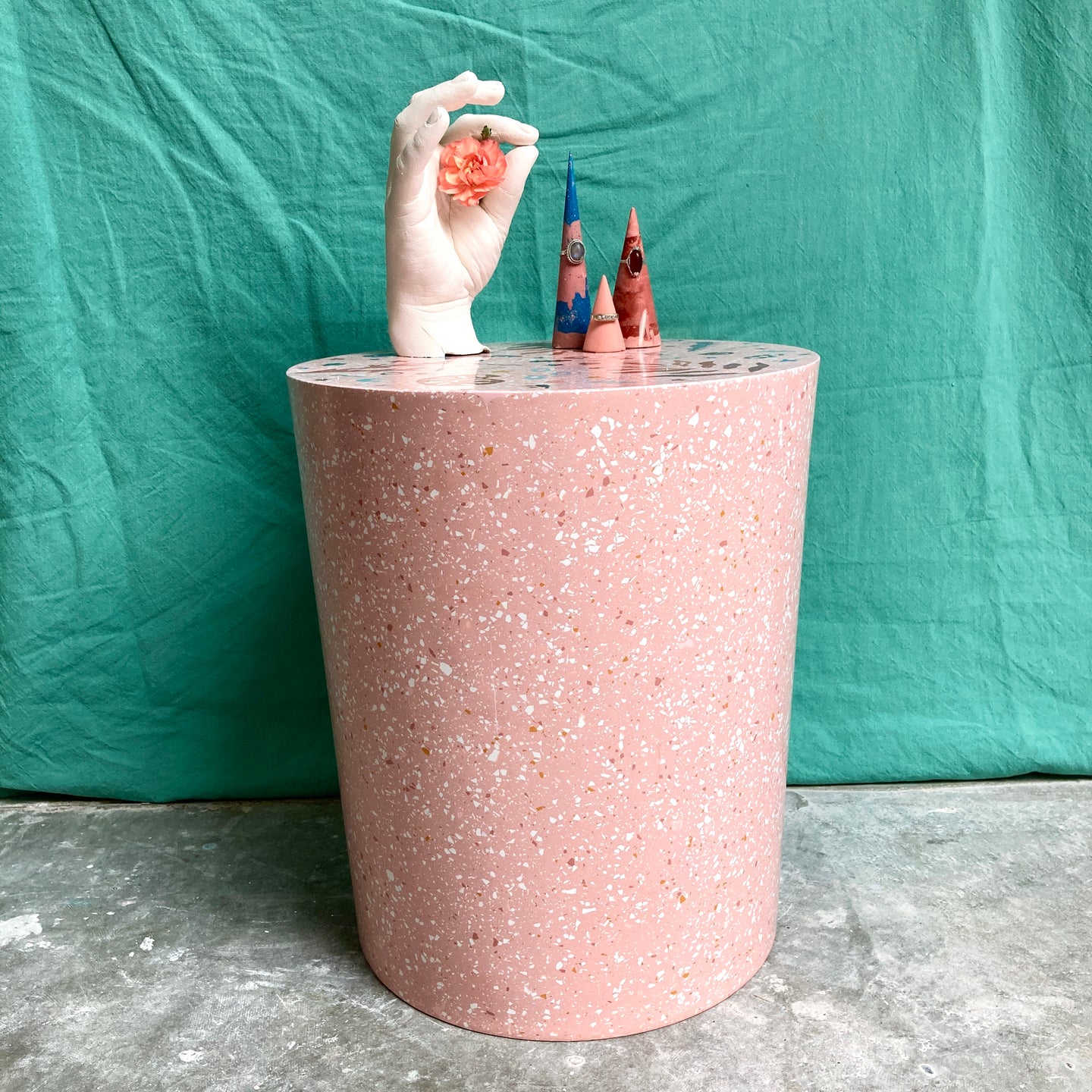 Pink Ocean Terrazzo Side Table