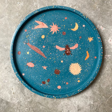 Load image into Gallery viewer, Large Blue Bugs and Stars Terrazzo Tray
