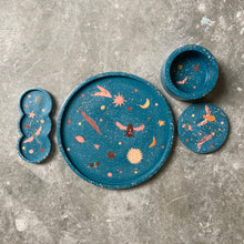 Load image into Gallery viewer, Large Blue Bugs and Stars Terrazzo Tray
