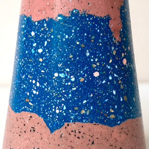 Tall Pink and Blue Terrazzo Jewelry Cone