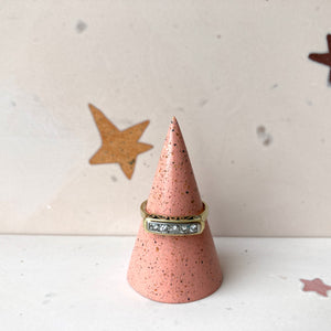 Small Pink Terrazzo Jewelry Cone