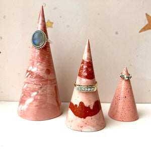 Small Pink Terrazzo Jewelry Cone