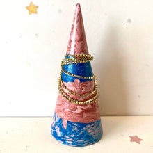 Load image into Gallery viewer, Chunky Pink and Blue Jewelry Cone
