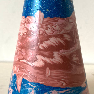 Chunky Pink and Blue Jewelry Cone