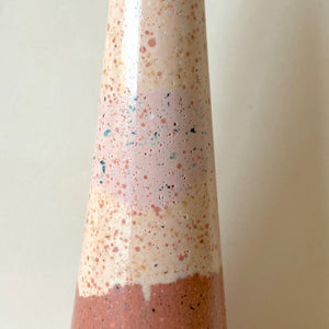 Tall Terracotta and Pink Terrazzo Jewelry Cone