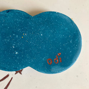 Small Blue Bugs and Stars Terrazzo Tray