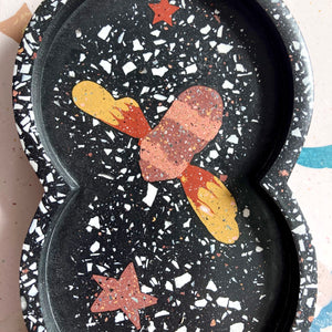 Small Moths At Midnight Terrazzo Tray